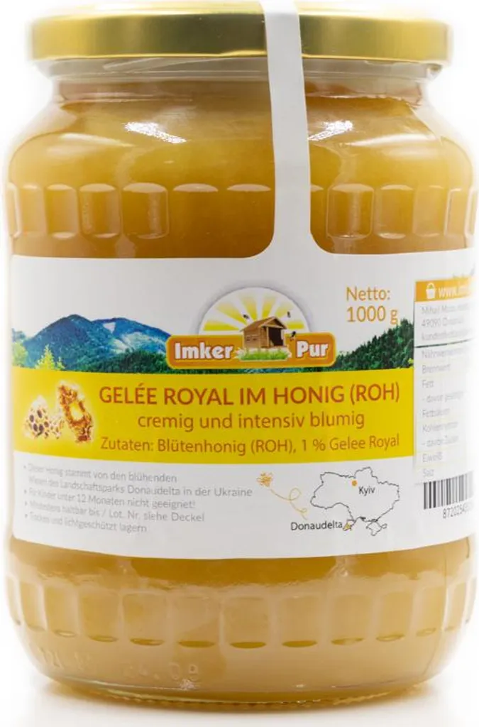 ImkerPur Royal jelly in honey (raw), 1 kg