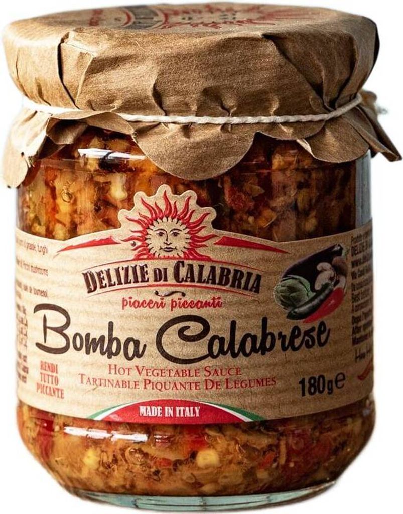 Vegetable Bomba Calabrese sauce with chili 180g - Delizie di Calabria
