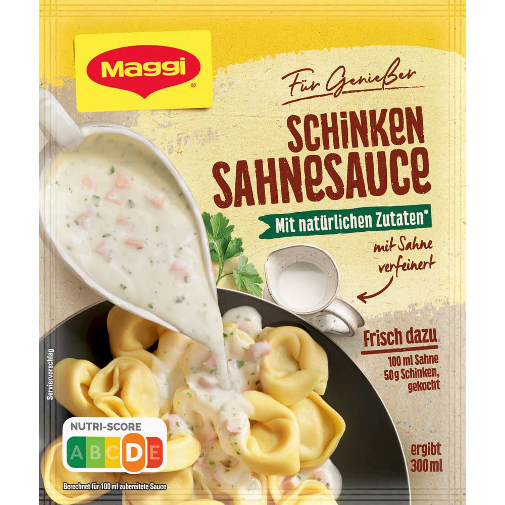 Maggi Gourmet sauce, ham, cream