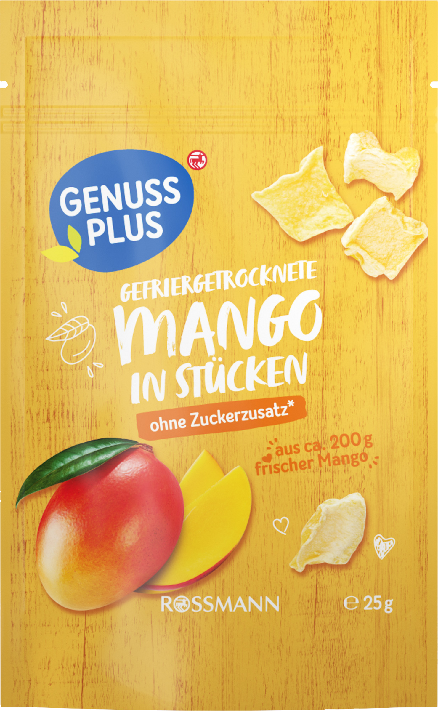 GENUSS PLUS freeze-dried mango pieces