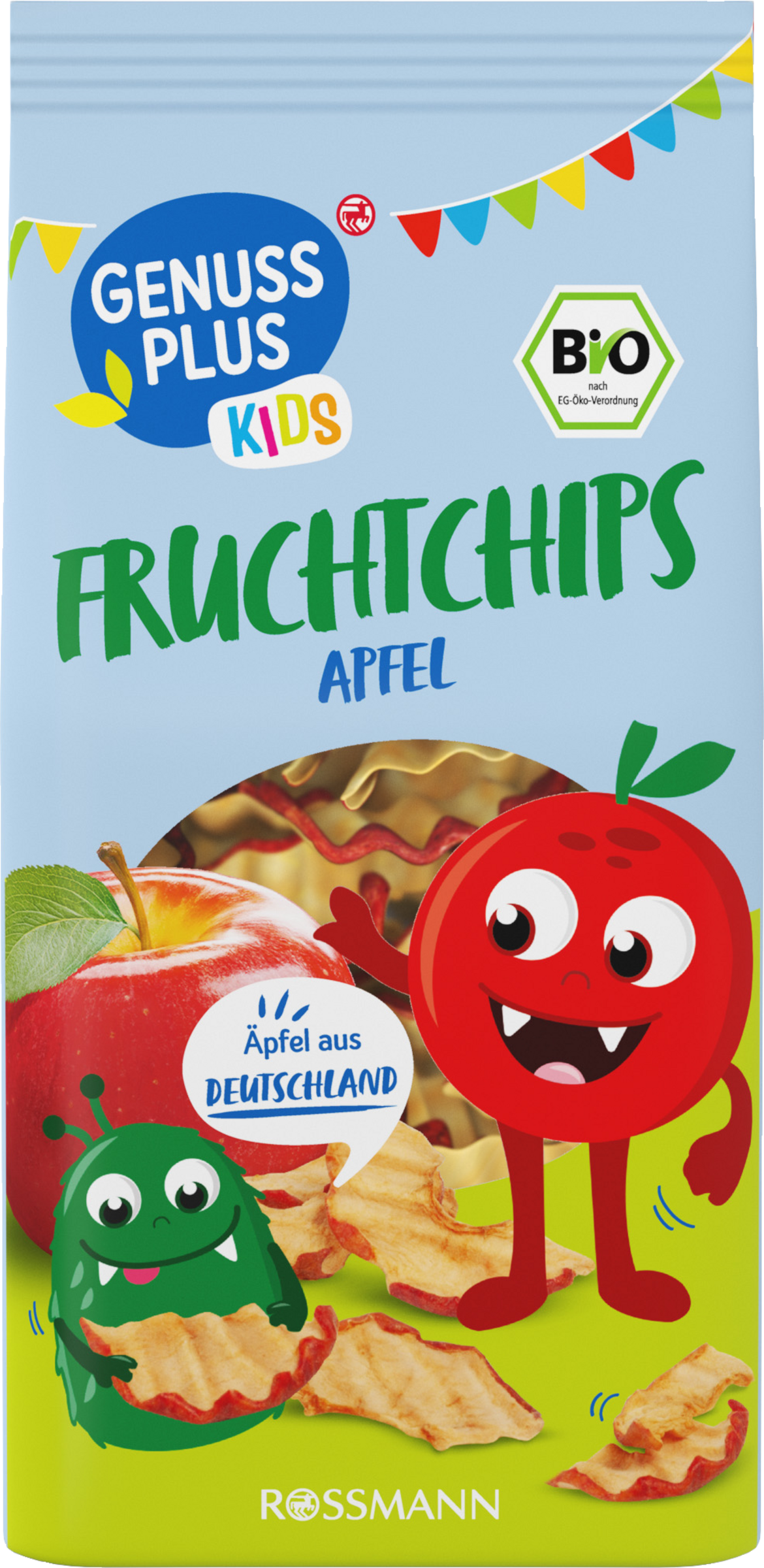 GENUSS PLUS KIDS Organic Apple Fruit Chips 35g