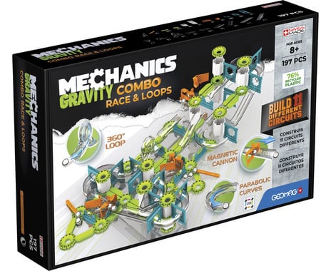 GEOMAG Mechanics Gravity RE Combo Race & Loop, 197 pieces.