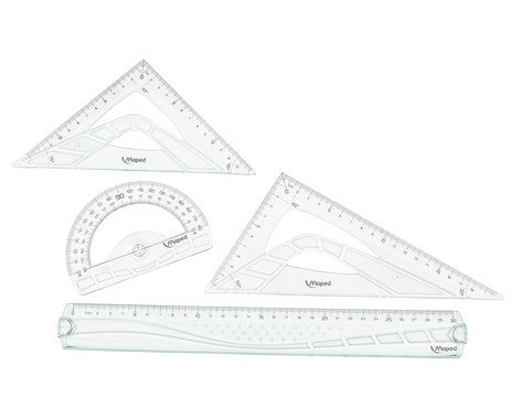 Idena Geometry set, 4 pieces