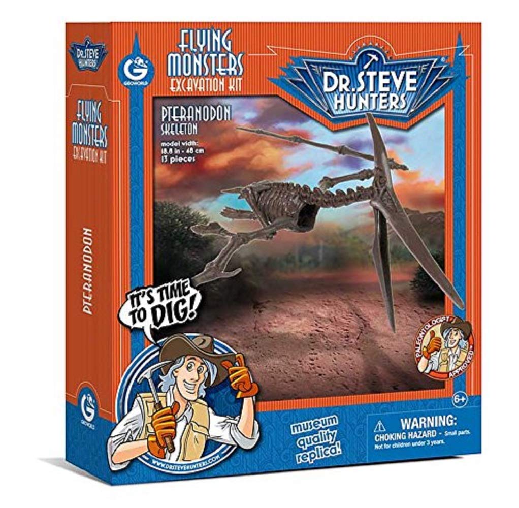HQ Windspiration Geoworld 625272 – Dr. Steve Hunters: Dinosaur Excavation Kit Pteranodon Ske