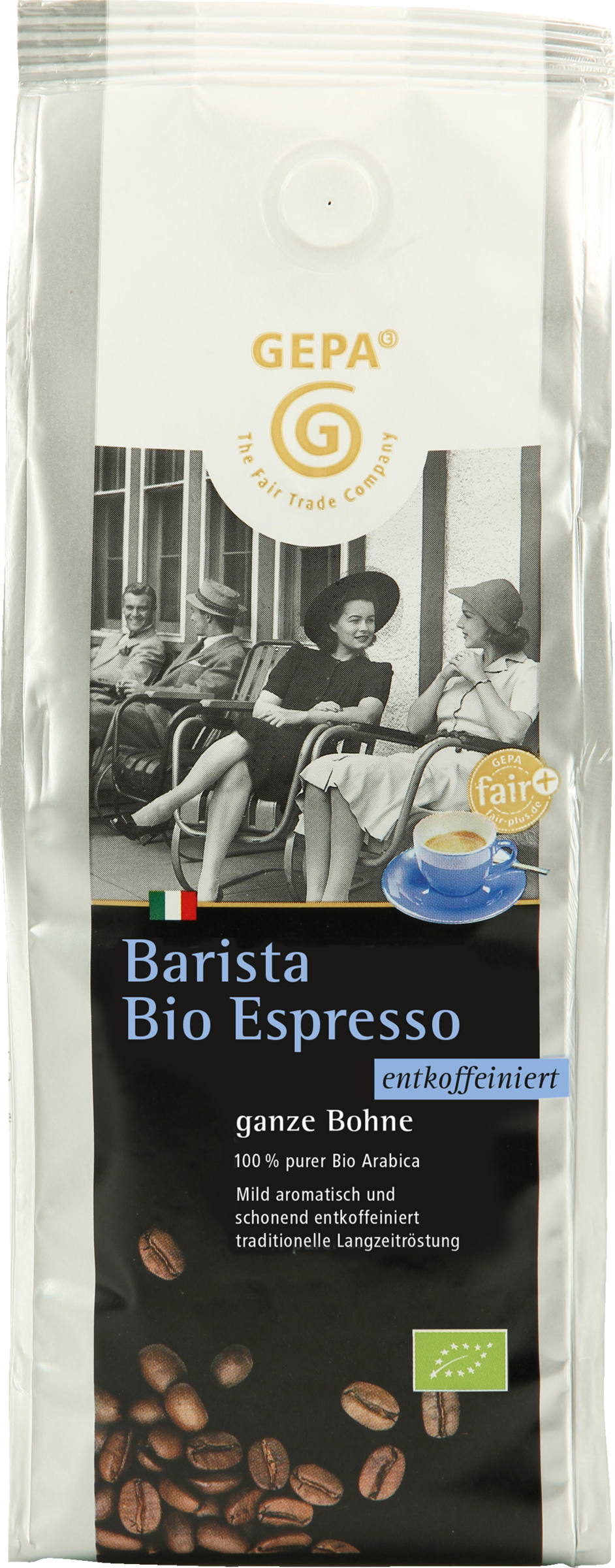 GEPA Barista Organic Espresso 250g Decaffeinated Beans