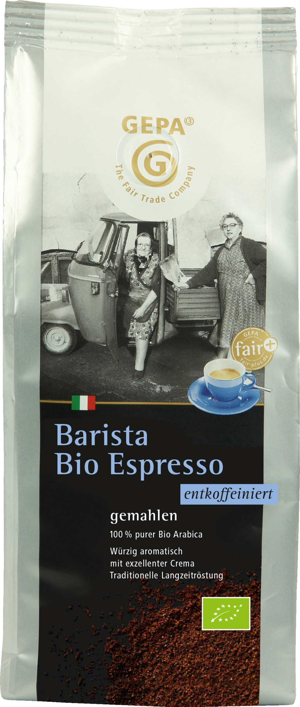 GEPA Barista Organic Espresso 250g Decaffeinated Ground 250g