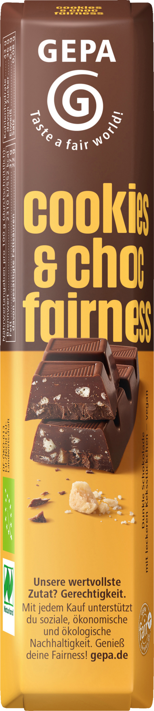 GEPA organic cookies & choc fairness 45g