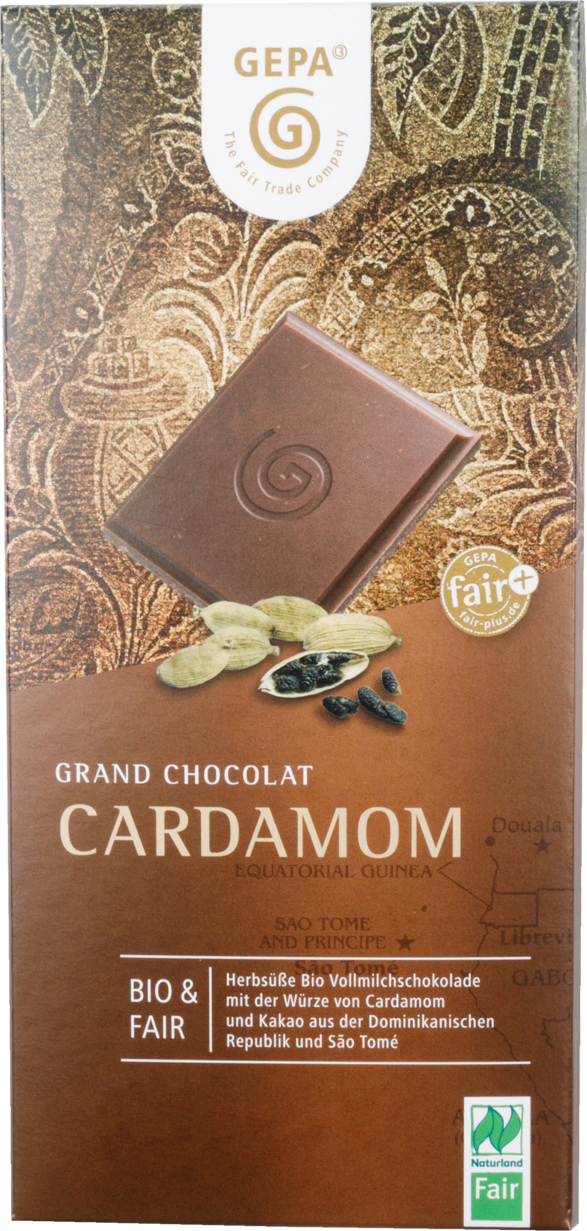 GEPA Organic Grand Chocolate Cardamom Naturland 100g