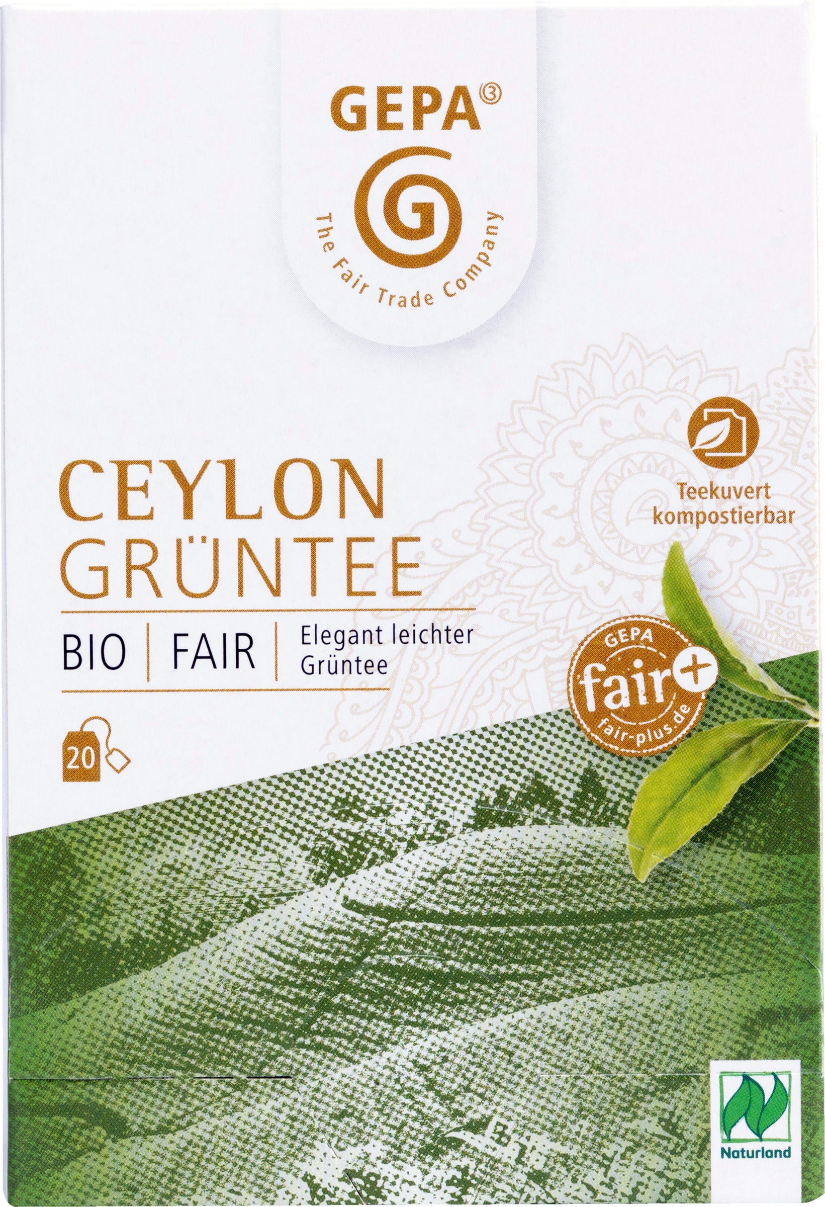 GEPA Organic Green Tea Ceylon Naturland 40g