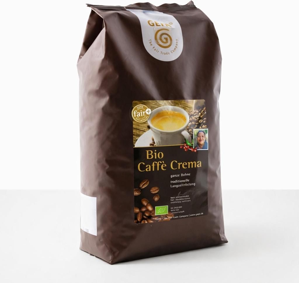 Gepa Caffé Crema 4 x 1kg Coffee Beans 4000g