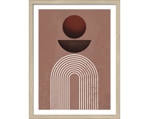 Pure Living Framed picture Shapes Earth I 33x43 cm