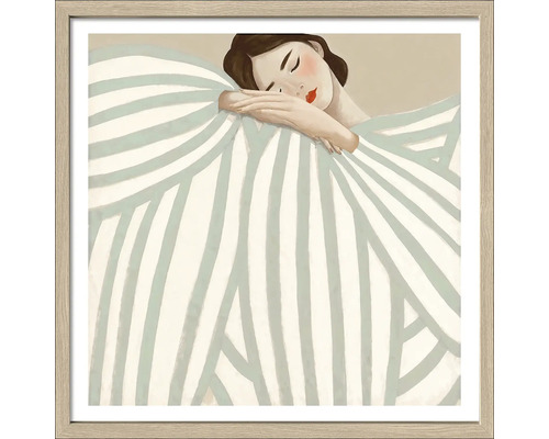 Pure Living Framed picture Striped Woman V 53x53 cm