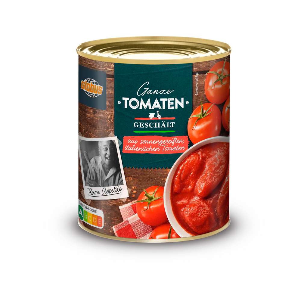 GLOBUS Peeled tomatoes, whole, in tomato juice