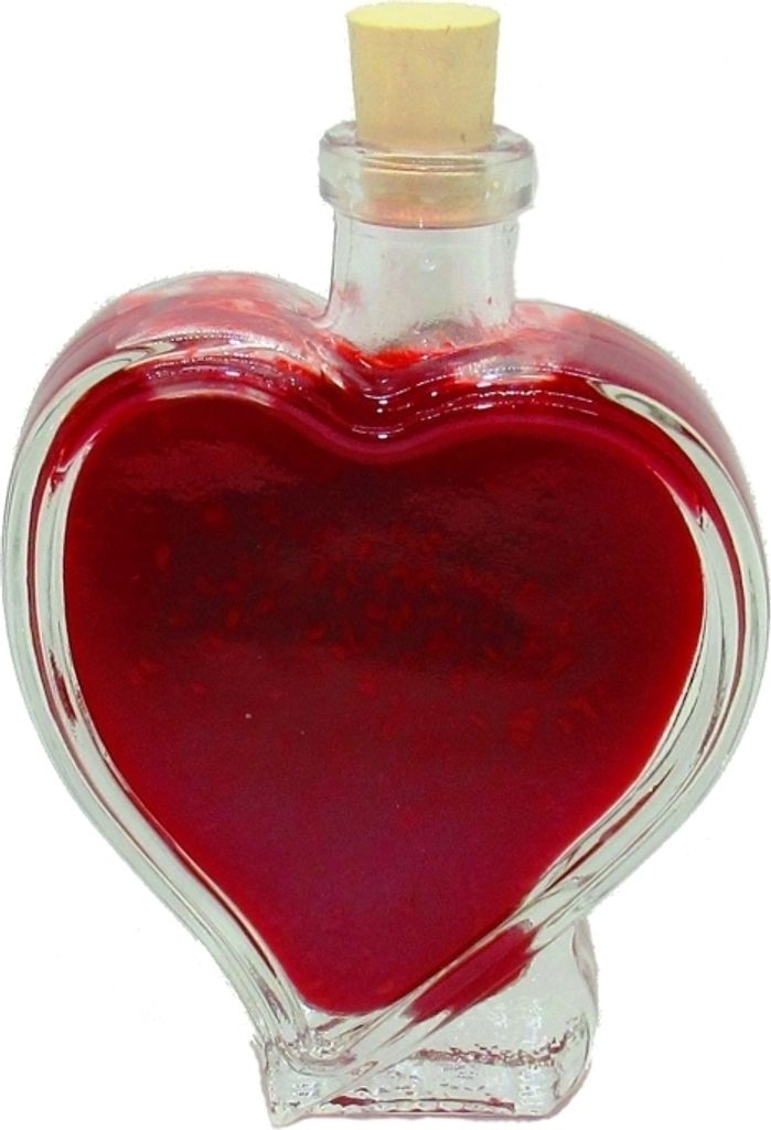 Calemino Gift heart Amore raspberry vinegar with 50% fresh raspberries 100ml Valentine's Day