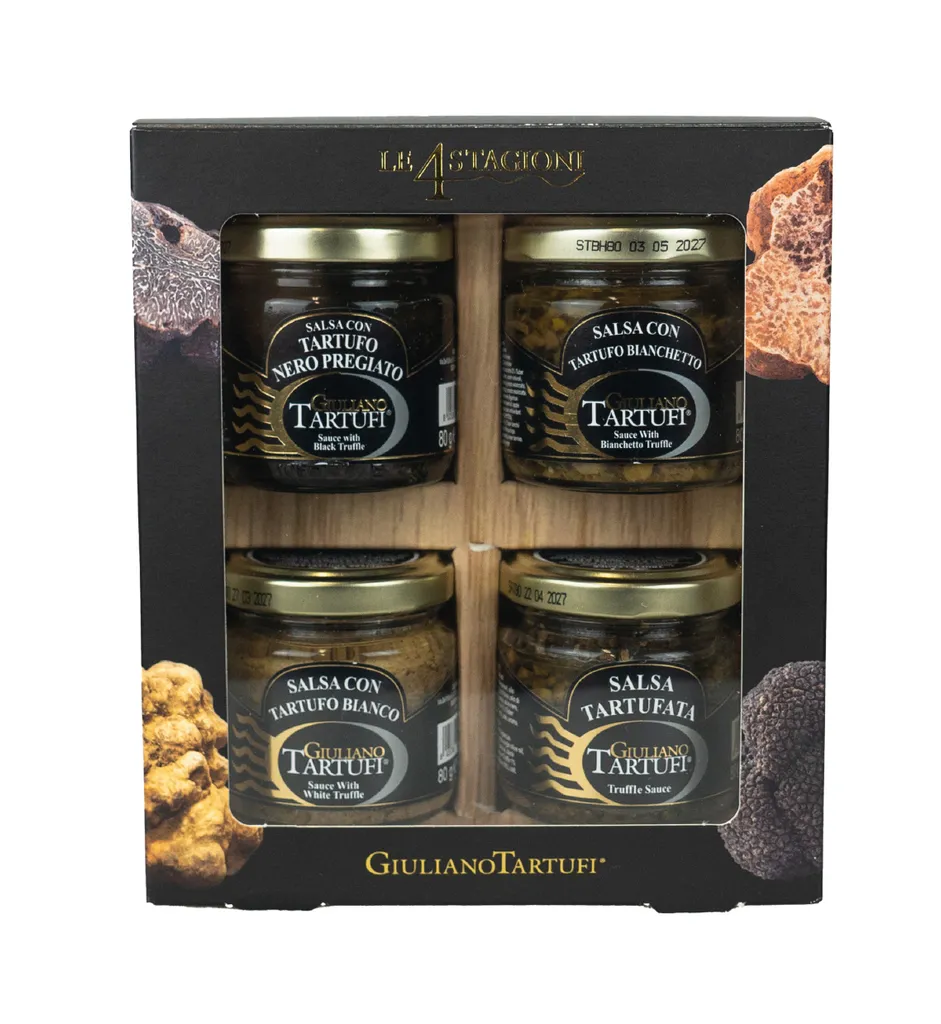 Giuliano Tartufi Gift Pack 4-Season Truffle Sauces, 320 g