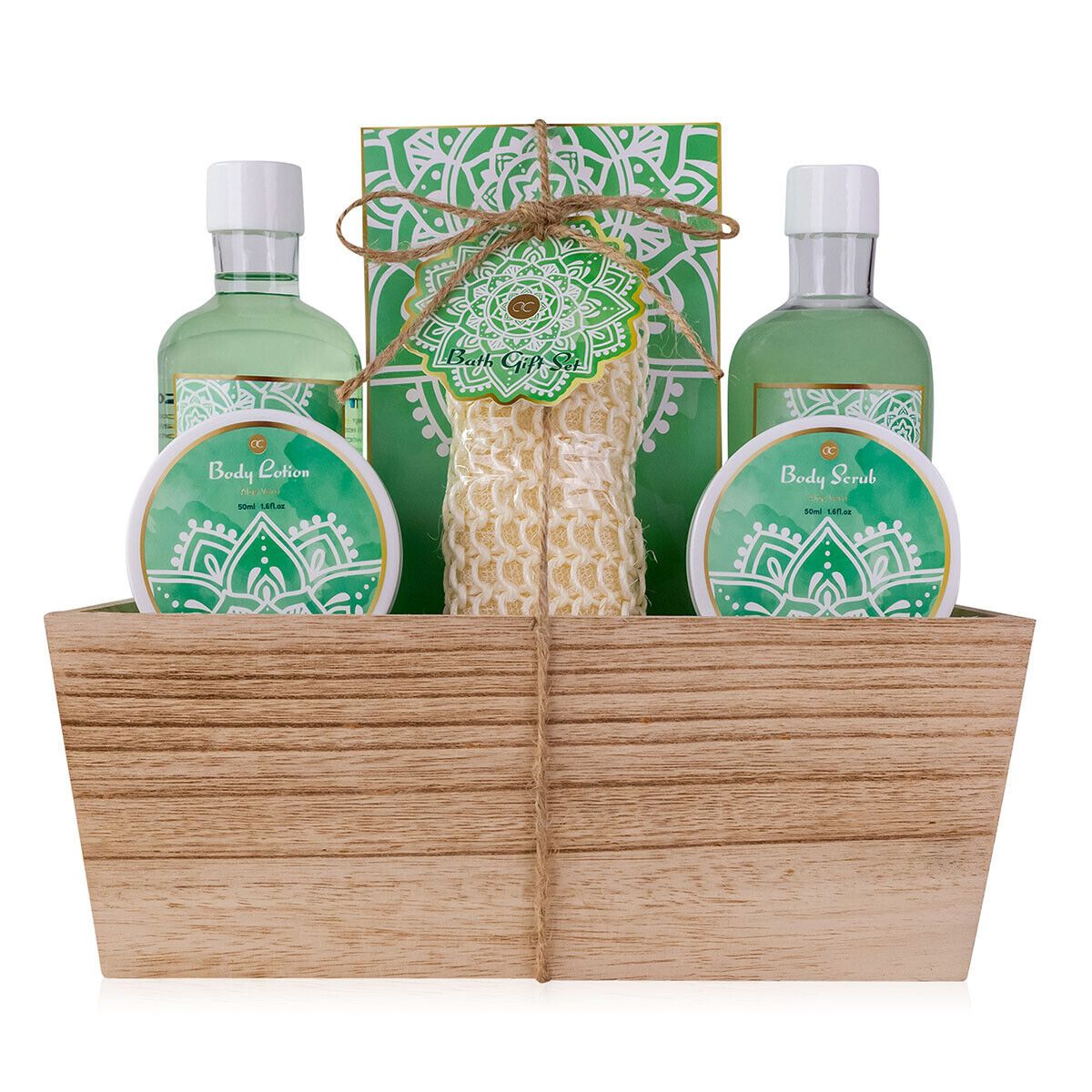 Gift set Bath set Care set Wellness Aloe Vera 6-piece care set in wooden box