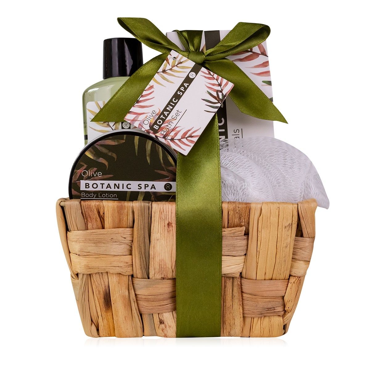 GESCHENKSET Gift set Bath set Care set Wellness Women Olive Spa Seagrass basket, 1 St