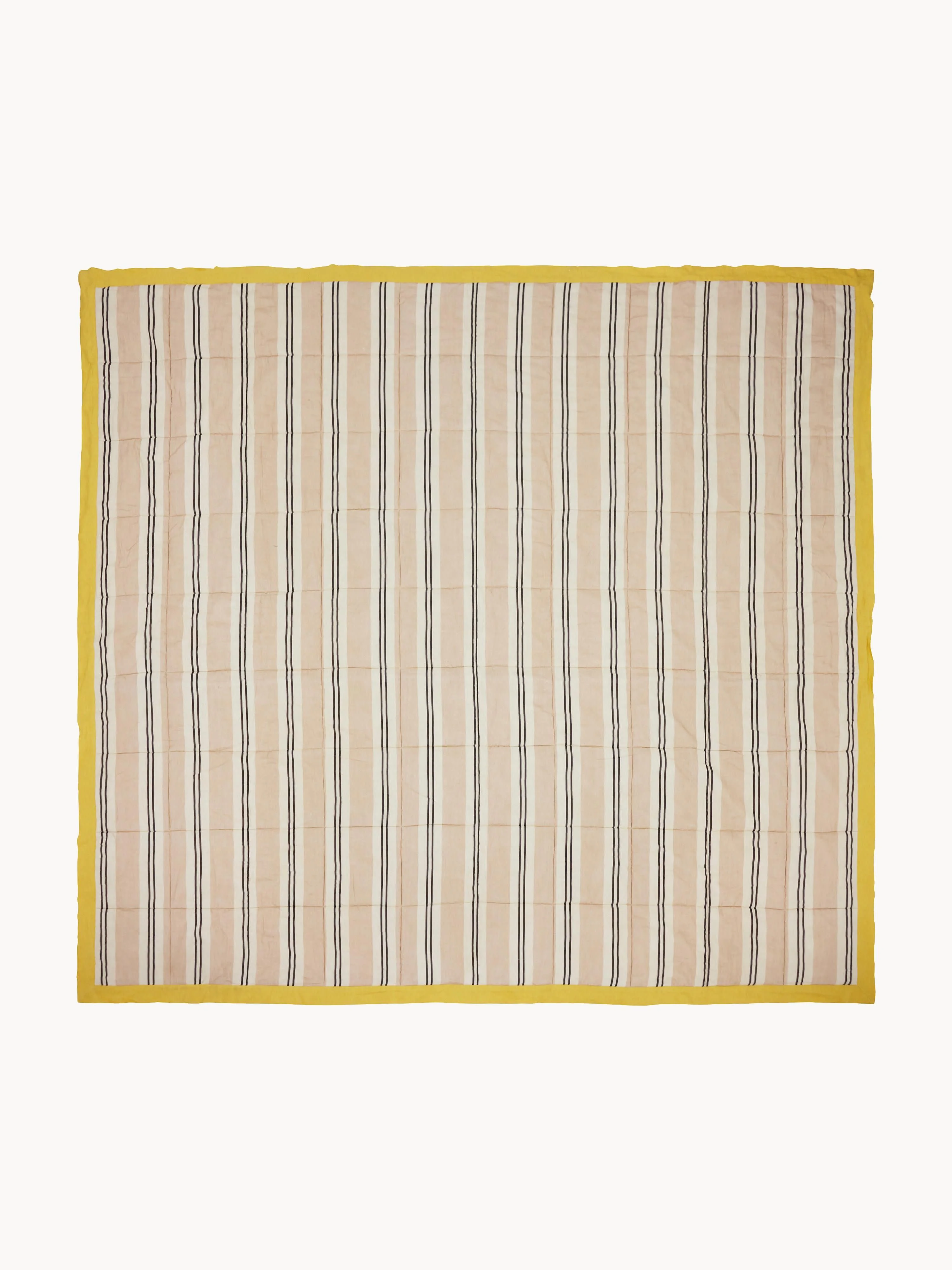 HKliving Deluxe striped cotton blanket, handmade