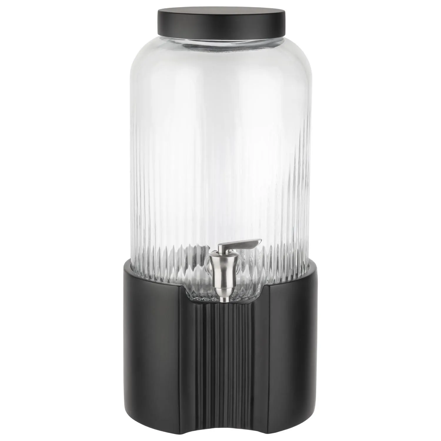 APS Drinks dispenser ELEMENT, glass container, black concrete, D: 22 cm, H: 45 cm, I: 7 liters.