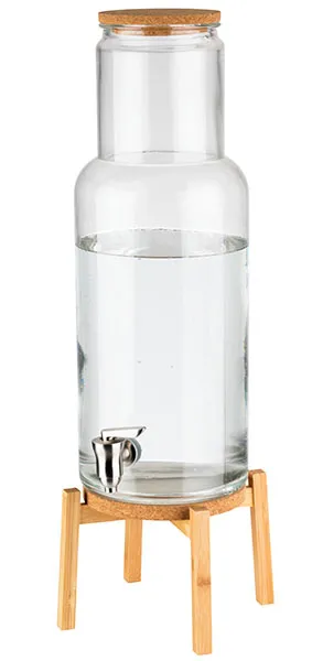 Drinks dispenser NORDIC WOOD 23 x 23 cm, H: 60.5 cm, I: 7.5 liters.