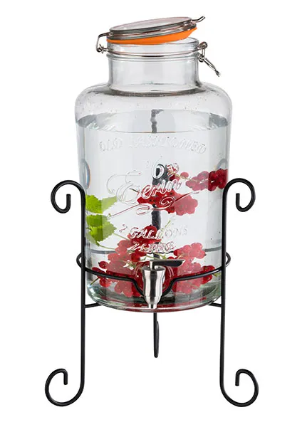Drinks dispenser OLD FASHION, D: 27 cm, H: 50.5 cm, I: 7 liters.