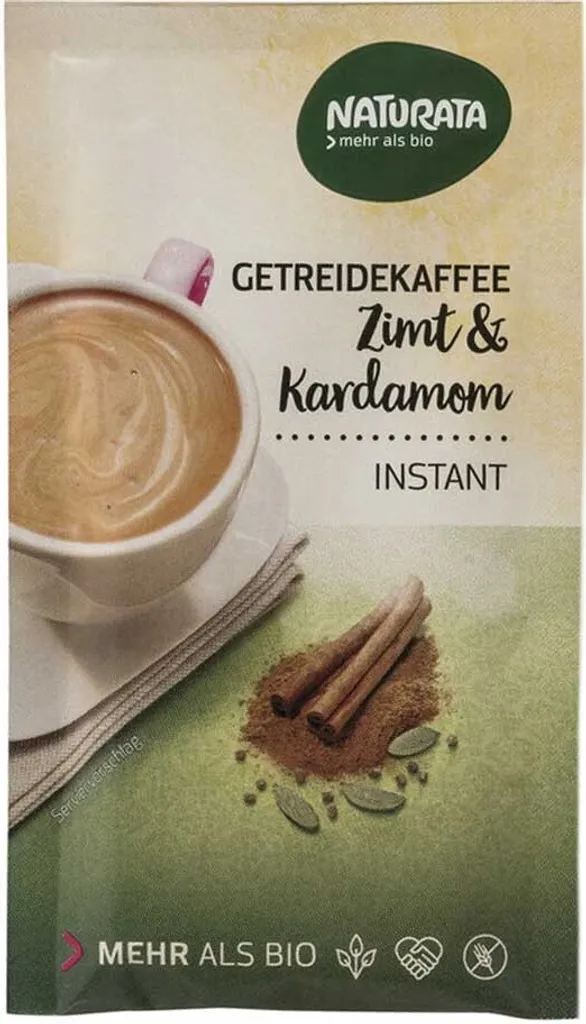 Naturata Instant Grain Coffee - Cinnamon & Cardamom 8g Sachets