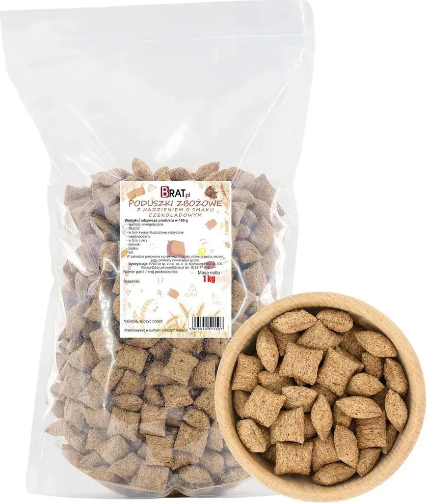 BRAT.PL Grain pillows with chocolate filling 1kg 1000g