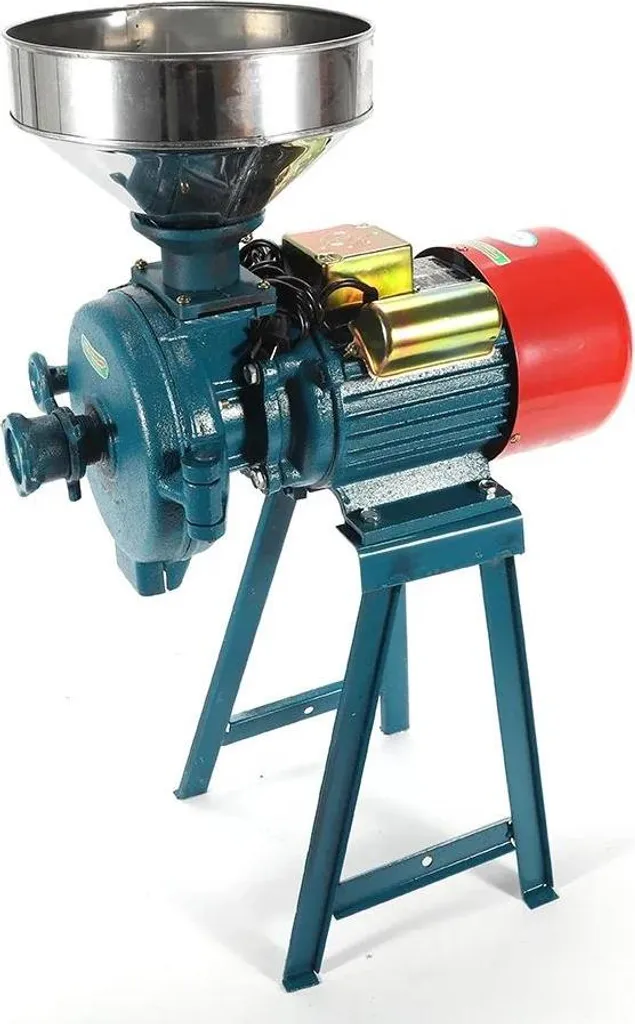 StarTech Grain & Corn Mill - Electric Grain Mill 2200 W 220 V - For Dry Grinding - For Grains, Corn, Beans - Commercial - Blue