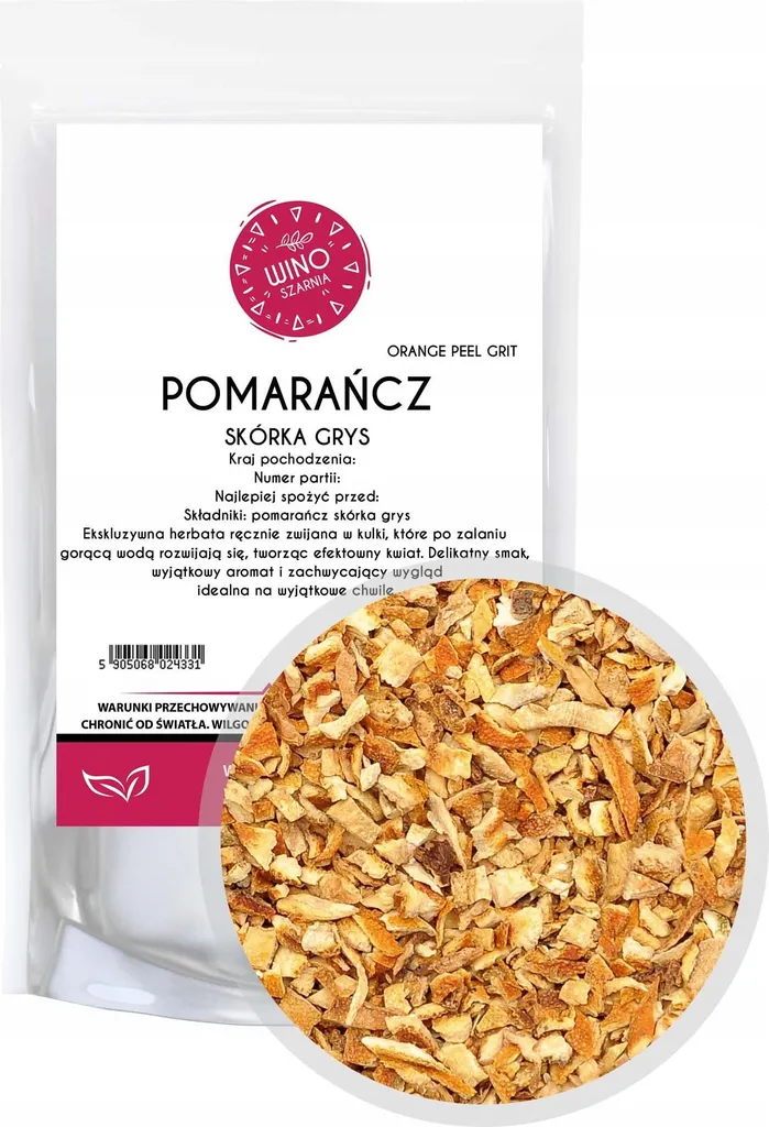 Winoszarnia Dried orange peel Grys 100g for tea & yogurt 100g