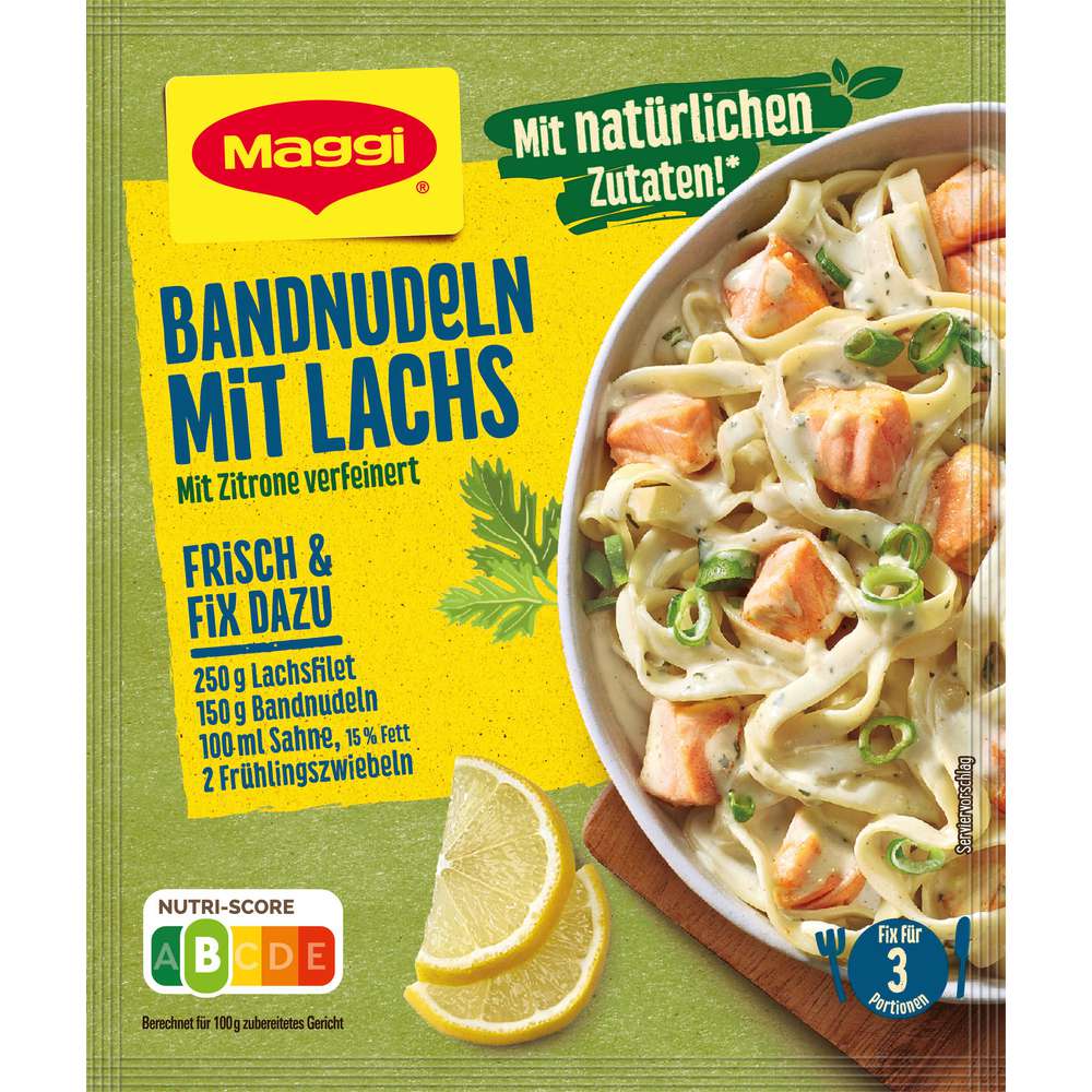 Maggi Spice mix Fix, tagliatelle with salmon 100% natural ingredients
