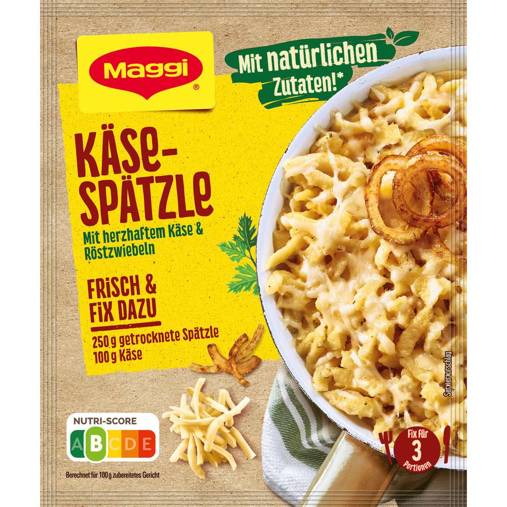 Maggi Spice mix Fix, cheese spaetzle 100% natural ingredients