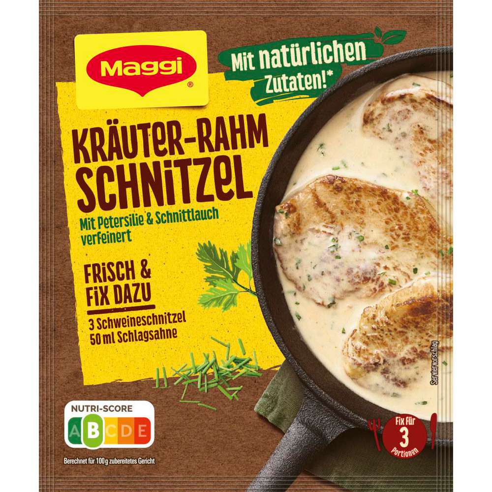 Maggi Spice mix Fix, herb cream schnitzel 100% natural ingredients