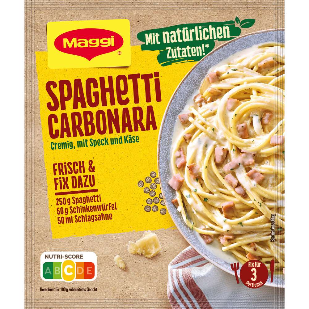Maggi Spice mix Fix, Spaghetti Carbonara 100% natural ingredients