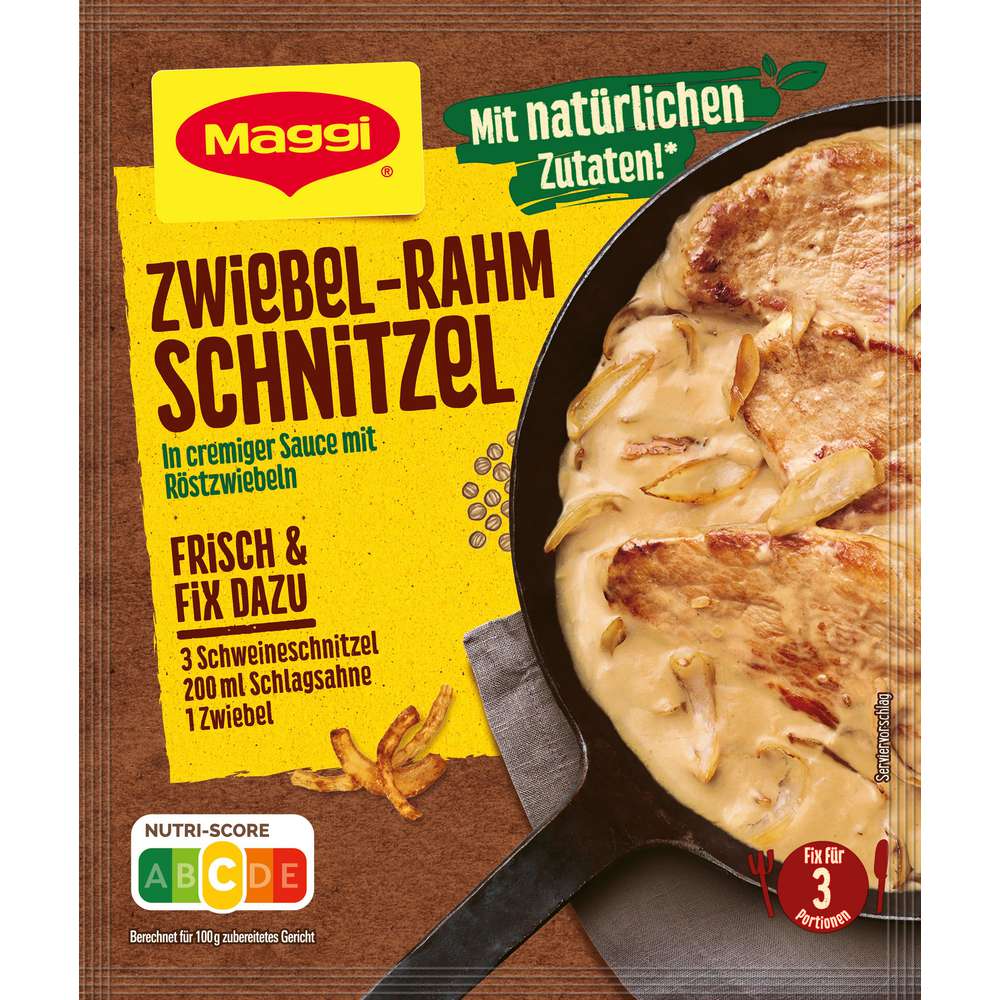 Maggi Spice mix Fix, onion cream schnitzel 100% natural ingredients