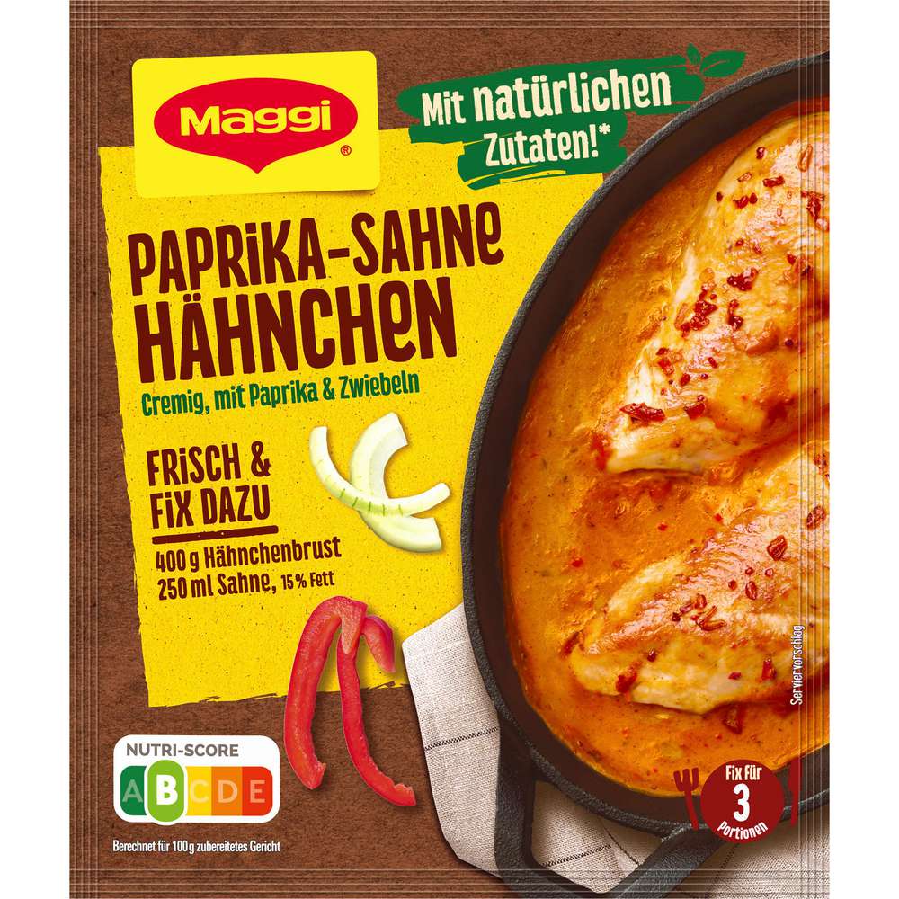 Maggi Spice mix, paprika cream chicken