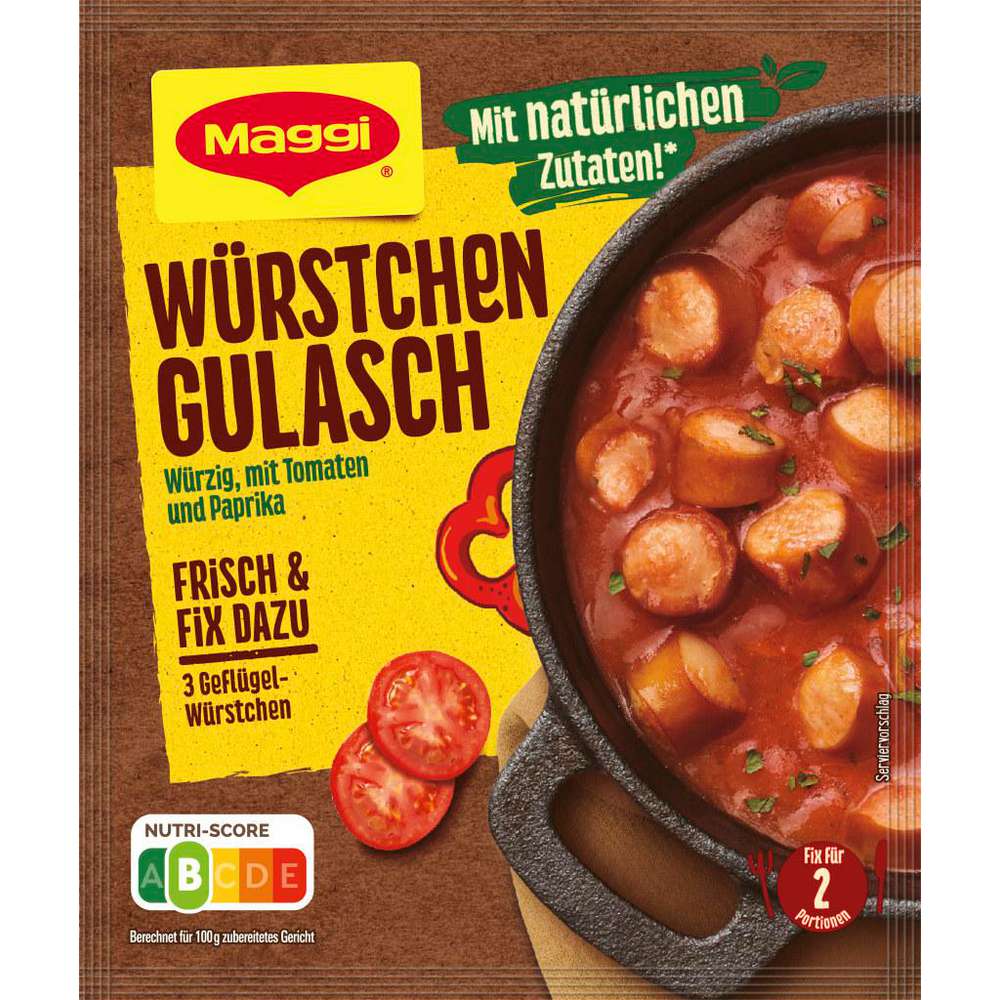 Maggi spice mix, sausage goulash