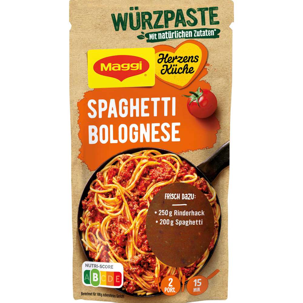 Maggi Spice paste Herzensküche, Spaghetti Bolognese