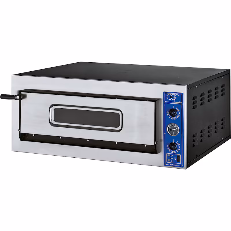 GGF pizza oven with one chamber for 4 pizzas at 360 mm, 6 kW, 1010 x 850 x 420 mm (W x D x H)