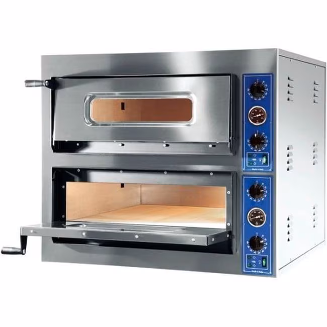 Possibly a two-chamber pizza oven, 12 kW, 1010 x 850 x 750 mm