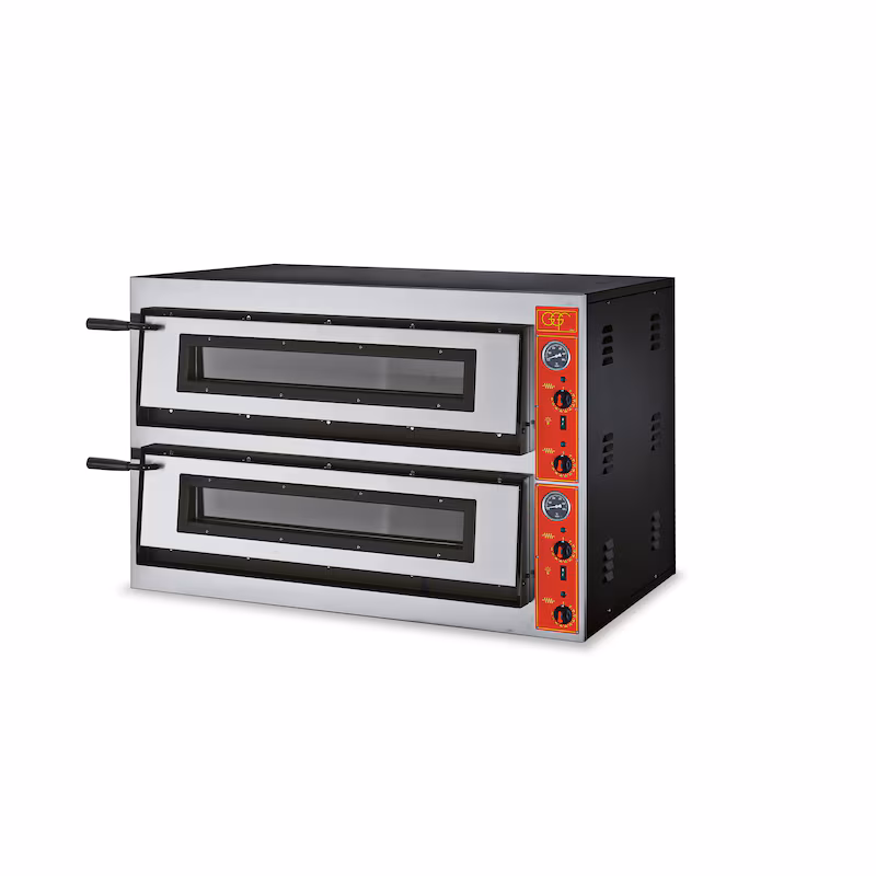 GGF pizza oven with two chambers for 12 pizzas at 300 mm, 12.8 kW, 1150 x 735 x 750 mm (W x D x H)
