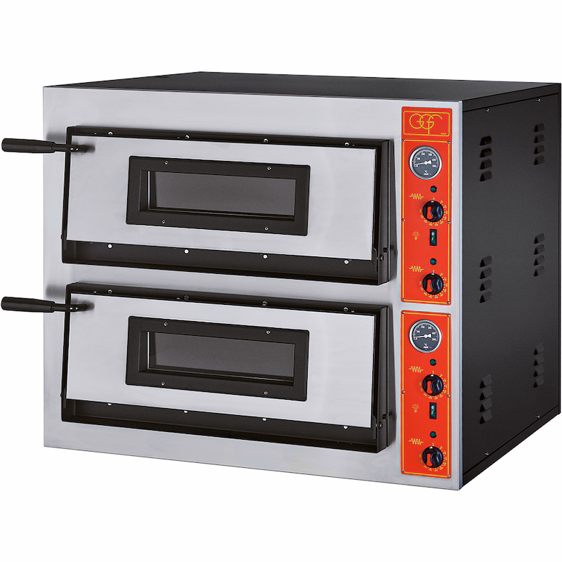 GGF pizza oven with two chambers for 8 pizzas at 300 mm, 8.4 kW, 900 x 735 x 750 mm (W x D x H)
