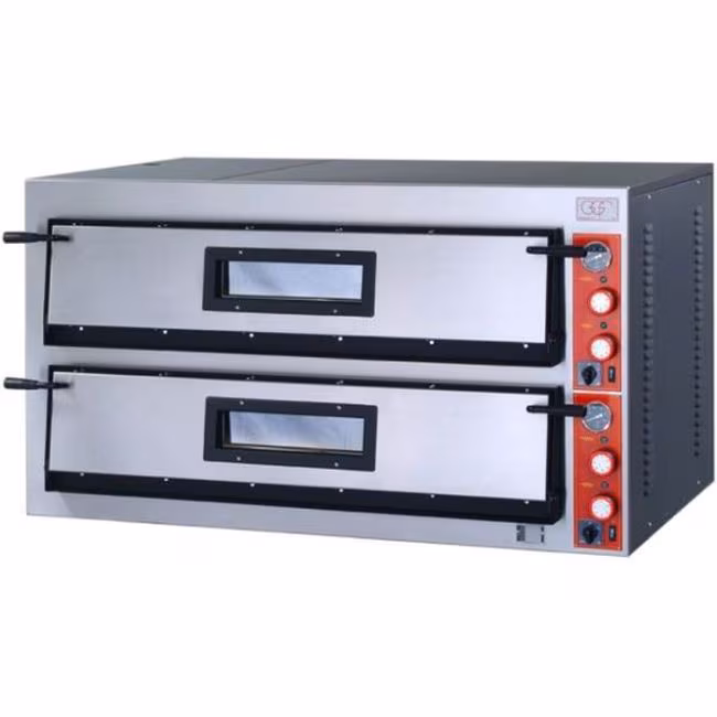 Possibly a pizza oven with two chambers, fully lined with fireclay, 18 kW, 1370 x 850 x 750 mm