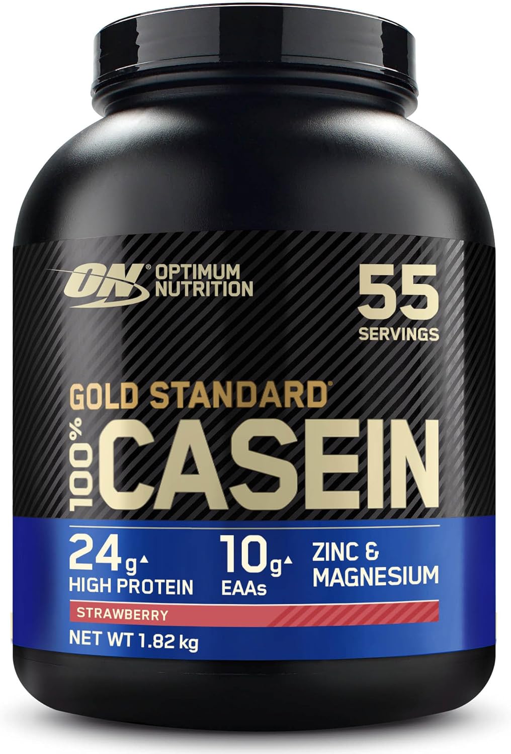 Optimum Nutrition Store Optimum Nutrition Gold Standard 100% Casein Protein Powder, Strawberry Flavor, 1.82 kg, 55 Servings 1820g