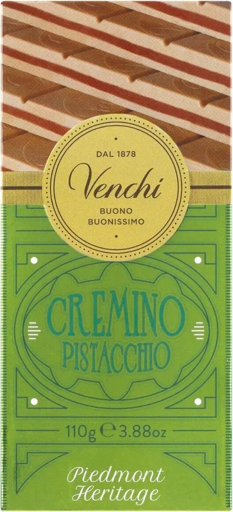 Gianduia pistachio chocolate, lightly salted, Cremino Pistacchio, 110 g, Venchi