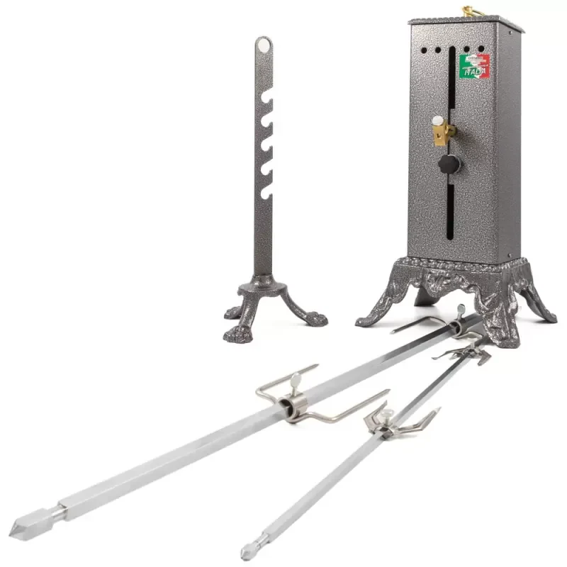 Giemme Spoleto – Electric rotisserie for fireplace and grill – 20 kg capacity, iron and cast iron frame