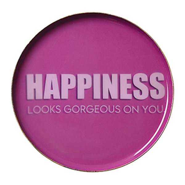Gift Company decorative tray Love Trays Happiness Pink 13cm
