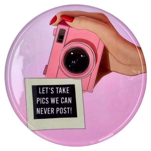 Gift Company Decorative Tray Love Trays Camera Pink (31cm)
