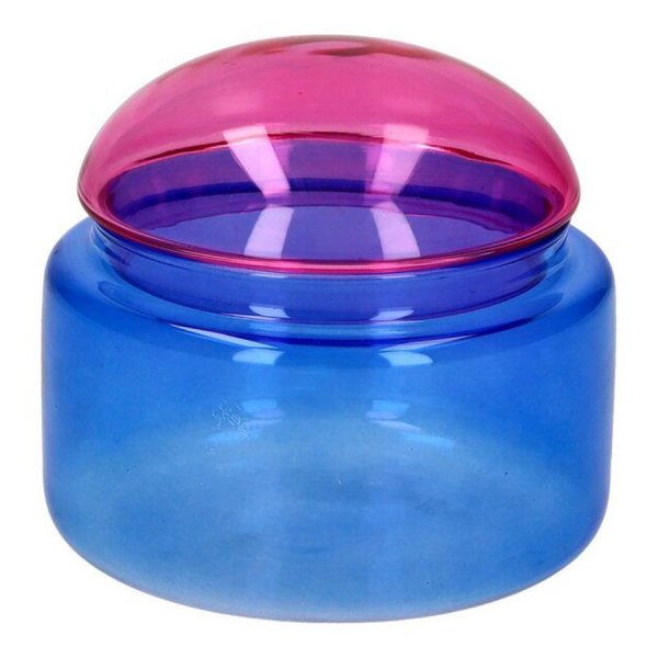 Gift Company Jar with Lid Voile Glass Pink Blue