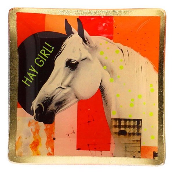 Gift Company glass plate Hay Girl! (10cm)