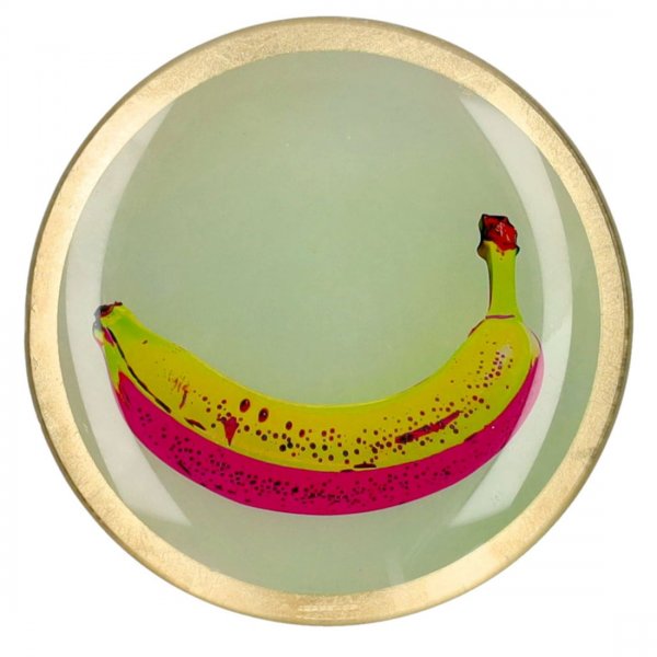 Gift Company Glass Plate Love Plates Banana Yellow (10cm)
